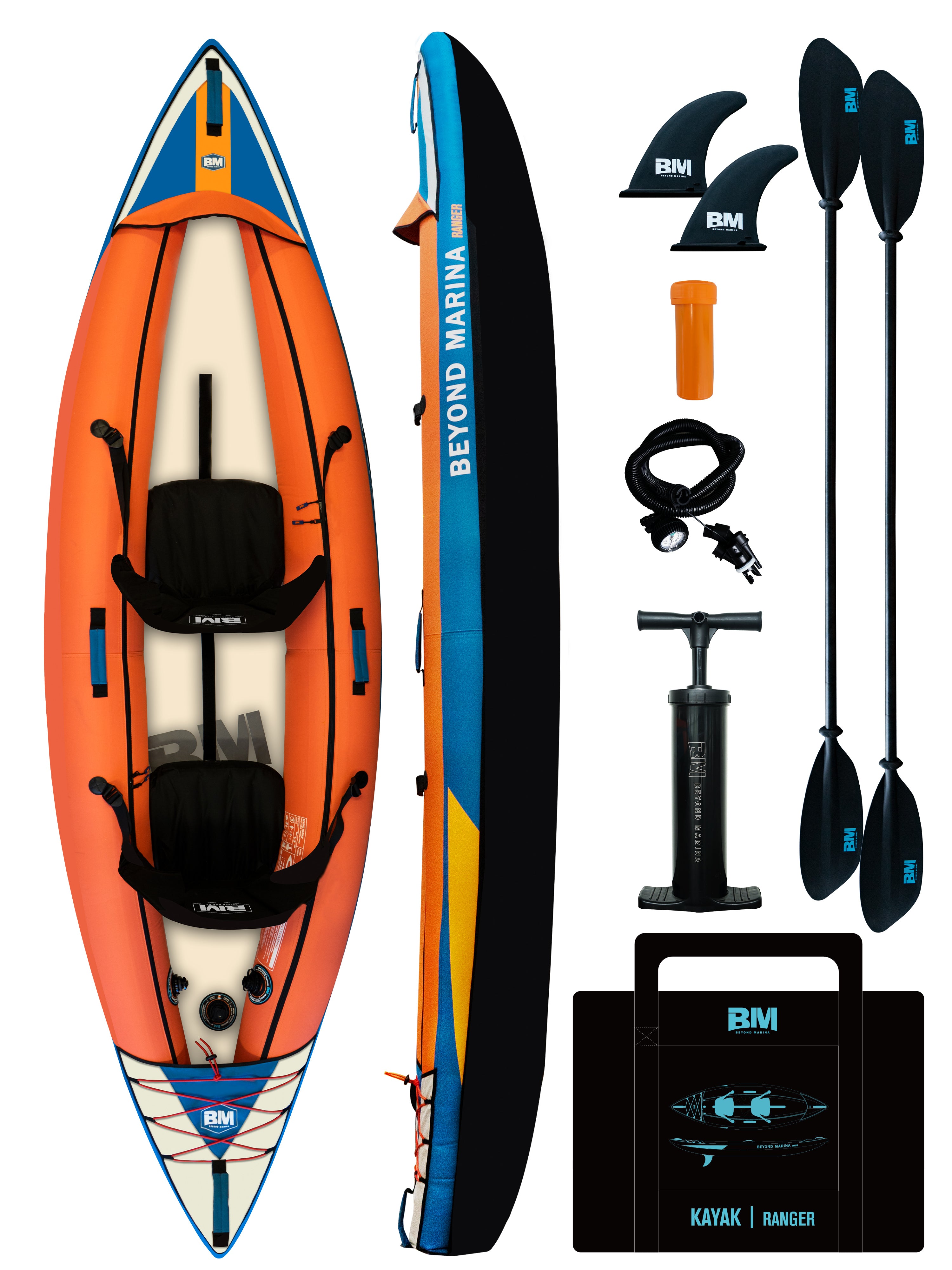 Ranger 11’ Inflatable Kayak for 2 Persons