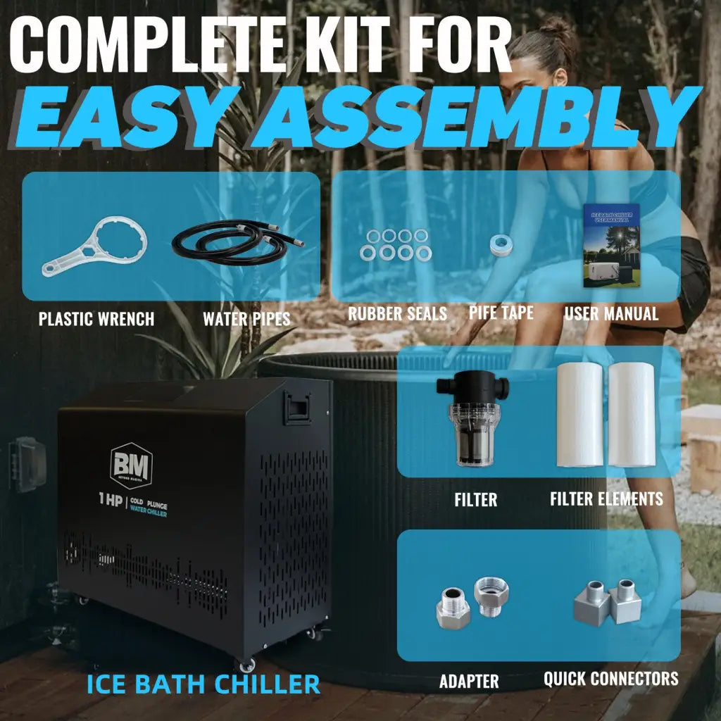 Ice bath chiller kit for 1HP Ice Bath, perfect for cold plunge and fitness recovery