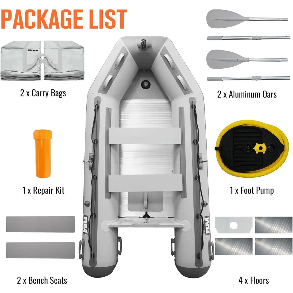 Beyond Marina Inflatable Dinghy Boat package for fishing and relaxation activities