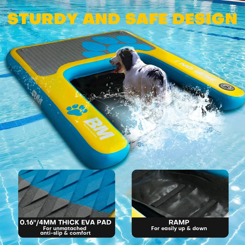 Beyond Marina Inflatable Dog Pool Ramp for safe water adventures with pets