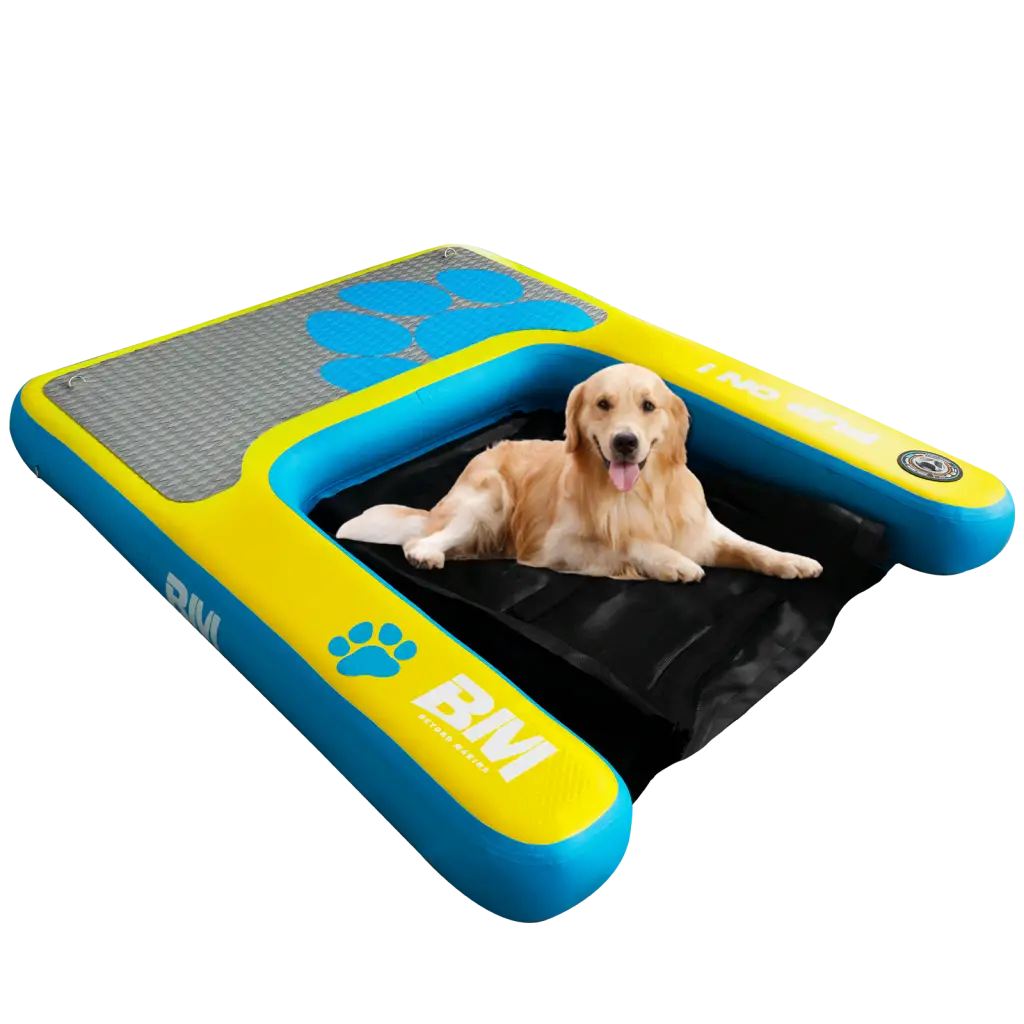 Inflatable Dog Pool Ramp with Pup Planks - Safe Water Access