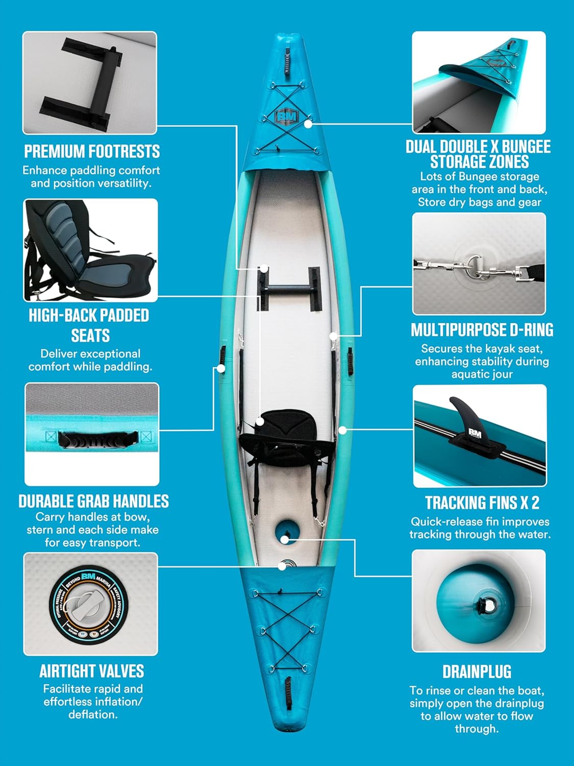 PATHFINDER 12.5' Single Inflatable drop stitch Kayak