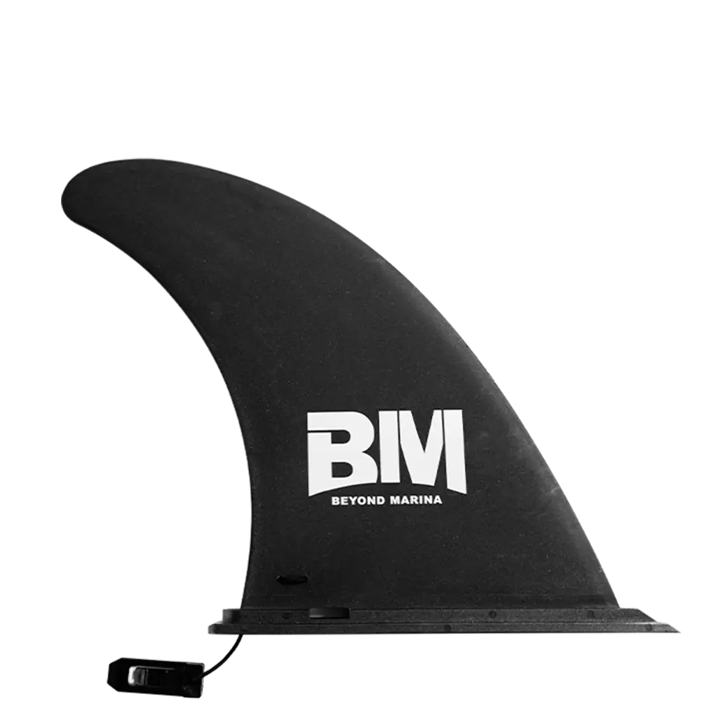 Black surfboard fin for removable center fin in SUP and kayak stability enhancement